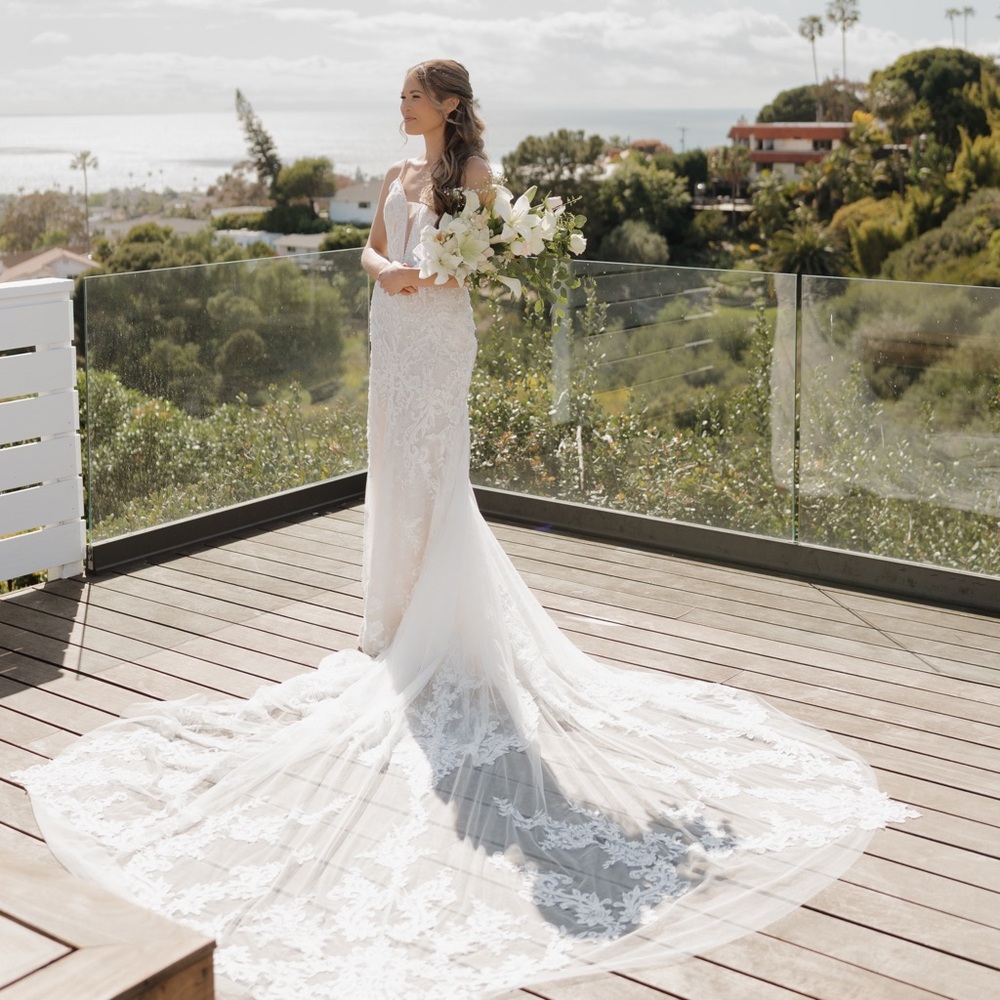 Pronovias White Lace Wedding Dress